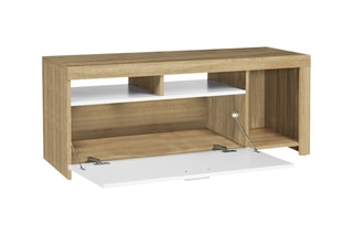 Meuble TV Maryse -  Blanc et naturel