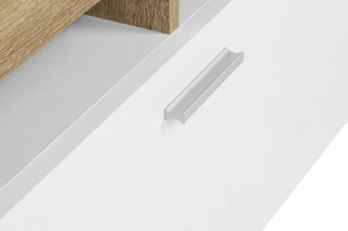 Meuble TV Maryse -  Blanc et naturel