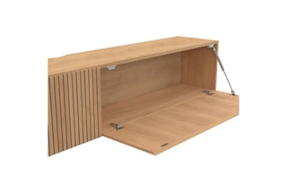 Meuble TV suspendu 2 abattants Faustine - 180 x 30 x 30 cm