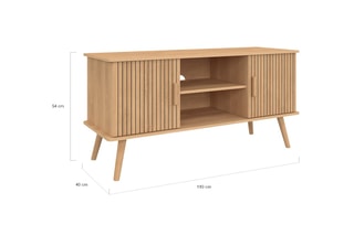 Meuble TV 2 portes Faustine - 110 x 54 x 40 cm