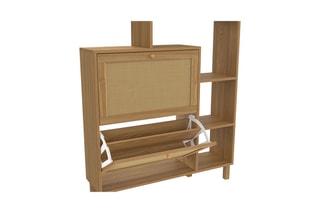 Meuble à chaussures Erin 2 abattants - 86,5 x 23,5 x 98,5 cm