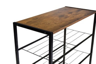 Meuble à chaussures Elize - Noir et imitation bois