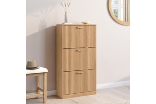 Meuble à chaussures 3 abattants Faustine - 60 x 24 x 113 cm