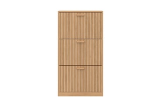 Meuble à chaussures 3 abattants Faustine - 60 x 24 x 113 cm