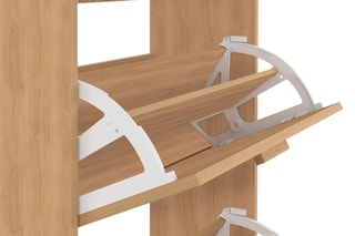 Meuble à chaussures 3 abattants Faustine - 60 x 24 x 113 cm