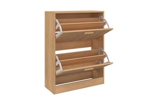 Meuble à chaussures 2 abattants Faustine - 60 x 80 x 24 cm