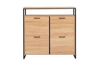 Meuble à chaussures 4 abattants Alan - 100 x 97 x 23 cm