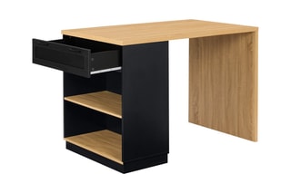 Ilot central - Imitation bois et noir