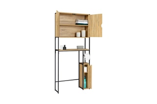 Meuble de salle de bain - Imitation bois et noir