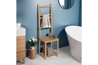 Porte serviette en bambou 4 niveaux Maya - Naturel