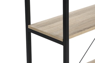 Bibliothèque Manufacture - Noir et imitation bois