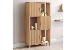 Etagère Faustine 3 portes - 80 x 30 x 143 cm 