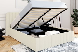 Lit-coffre avec sommier Valentina - Couchage 140 x 190 cm