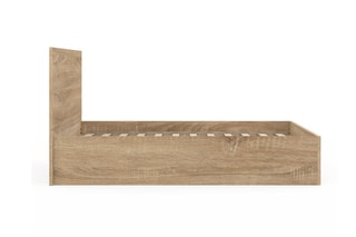 Lit-coffre avec sommier Sicilia - Imitation bois