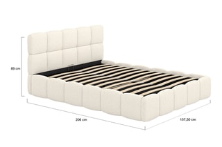 Lit-coffre avec sommier Bubble - Couchage 140 x 190 cm