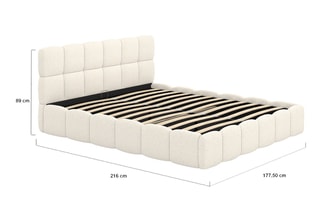 Lit-coffre avec sommier Bubble - Couchage 160 x 200 cm