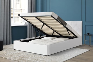 Lit coffre avec sommier Austin - Blanc