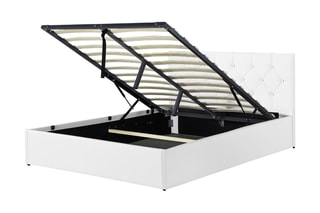 Lit coffre avec sommier Austin - Blanc
