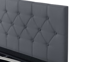 Lit-coffre avec sommier Austin - Gris