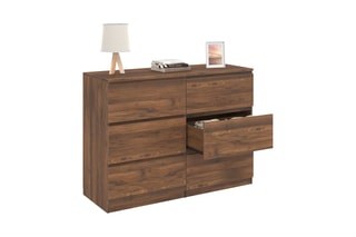 Commode 6 tiroirs Tom - Imitation bois