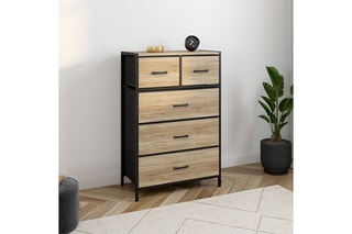 Commode 5 tiroirs Iris - 60 x 30 x 90 cm