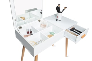 Coiffeuse 2 tiroirs Serena - Blanc