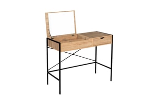 Coiffeuse et tabouret Alana - Blanc