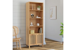 Bibliothèque 2 portes Eve - Imitation bois