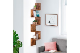 Etagère murale d'angle Isa - 
Imitation bois