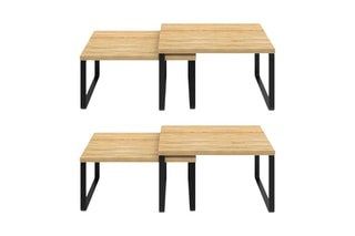 4 étagères de rangement encastrables pour placards - Noir et imitation bois