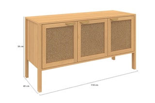 Buffet 3 portes Eve - Imitation bois