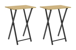 2 tables d'appoint pliables Memphis - 48 x 36 x 65 cm