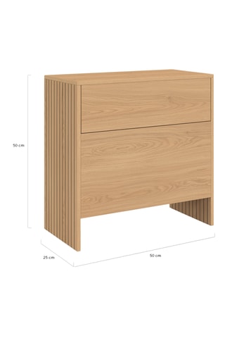 Table d'appoint et mini bar 1 abattant Faustine - 50 x 25 x 50 cm