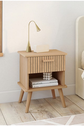 2 tables de chevet 1 tiroir Albane - 40 x 34 x 50 cm