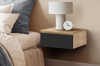 2 tables de chevet suspendues 1 tiroir Tom - 40 x 18 x 30 cm