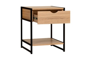 2 tables de chevets Manufacture - Noir et imitation bois