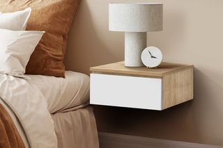 2 tables de chevet suspendues 1 tiroir Tom - 40 x 18 x 30 cm