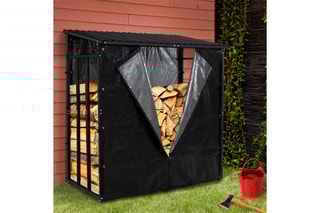 Abri bûches avec housse de protection zippée