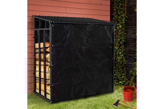 Abri bûches avec housse de protection zippée