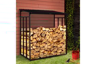 Abri bûches avec housse de protection zippée