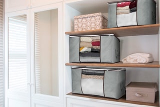 3 housses de rangement grand format  - Gris foncé - 90 l