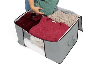 3 housses de rangement grand format  - Gris foncé - 90 l