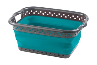 Bannette à linge pliable - Gris et bleu