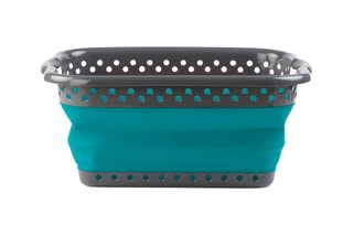 Bannette à linge pliable - Gris et bleu