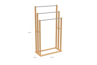 Porte-serviettes Maya 3 niveaux en bambou - Naturel