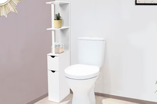 Meuble WC 2 portes - Blanc