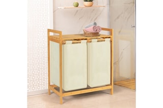 Panier à linge en bambou Maya - Beige