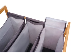 Panier à linge en bambou avec roulettes Maya