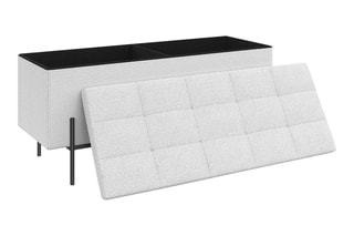 Banc-coffre Loan - Blanc et noir