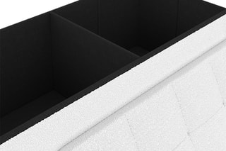 Banc-coffre Loan - Blanc et noir